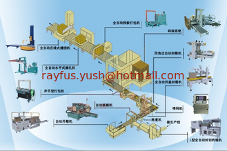 China Automatic Packaging Line, Automatic Open Carton Box，Fill, Weigh, Seal, Strap, Stack, Wrap supplier